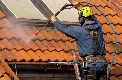 Démoussage et hydrofuge de toiture à Volpajola